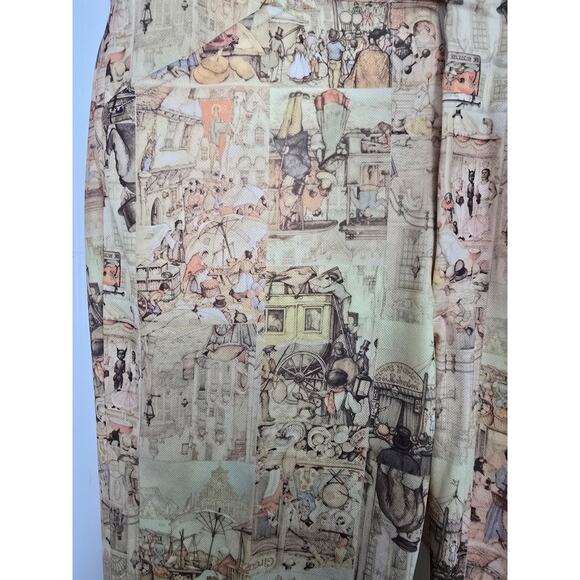 Vintage 60s/70s Izod of London City Scene Trouser Golf Pants USA Polyester 34" - Picture 9 of 9